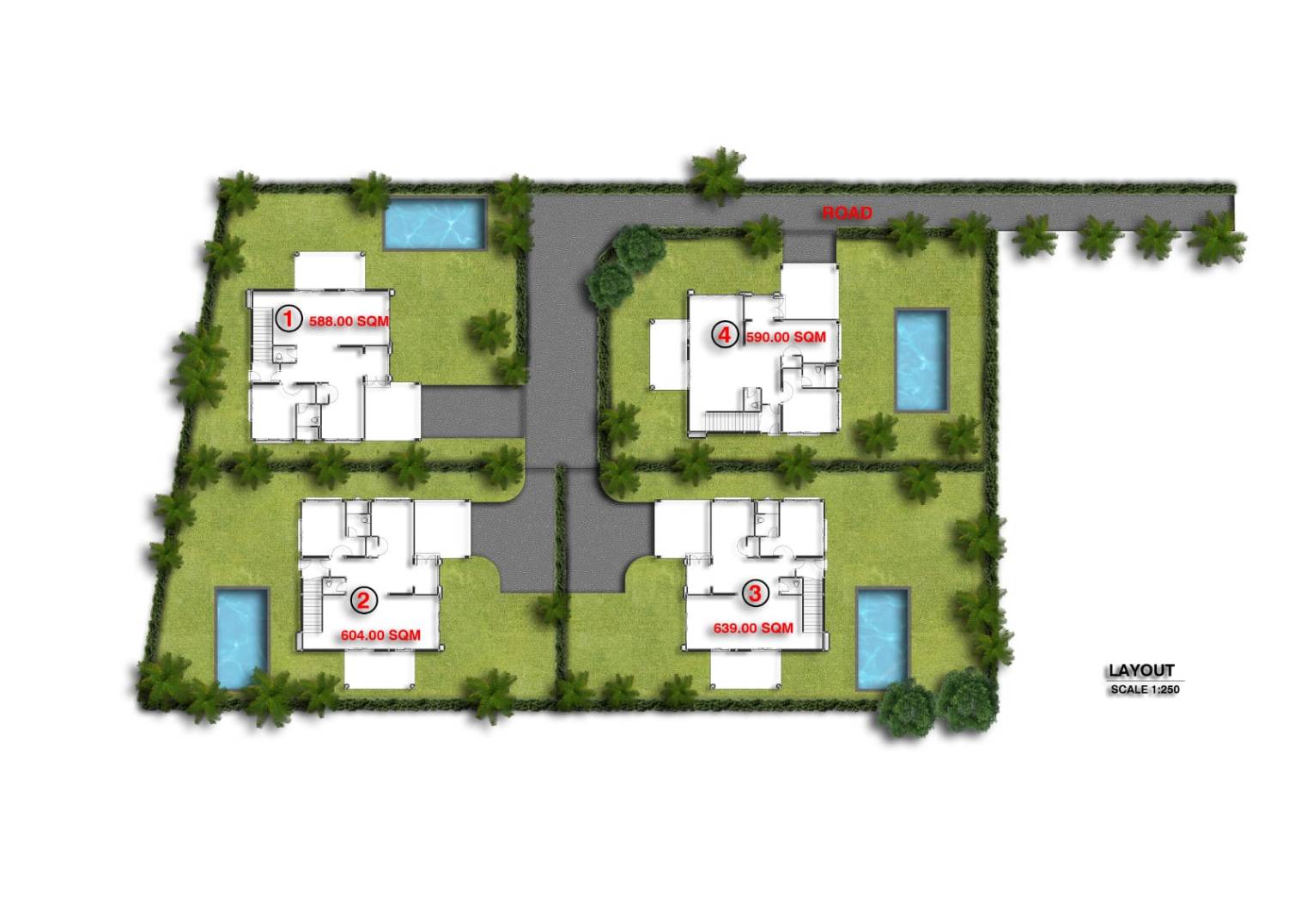 Генплан 4 вилл